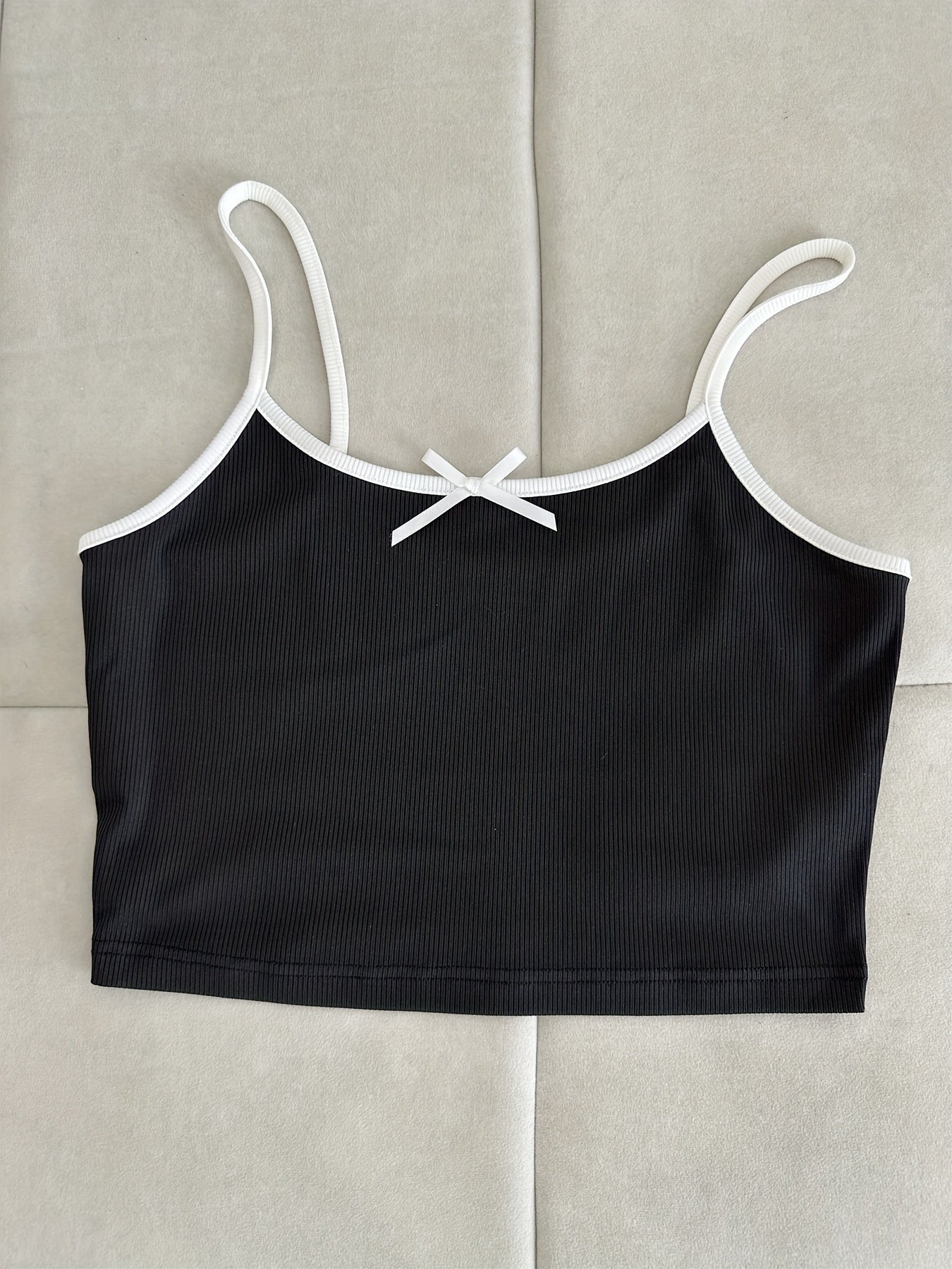 Solid Pajama Set Cami Top & Shorts Women's Sleepwear