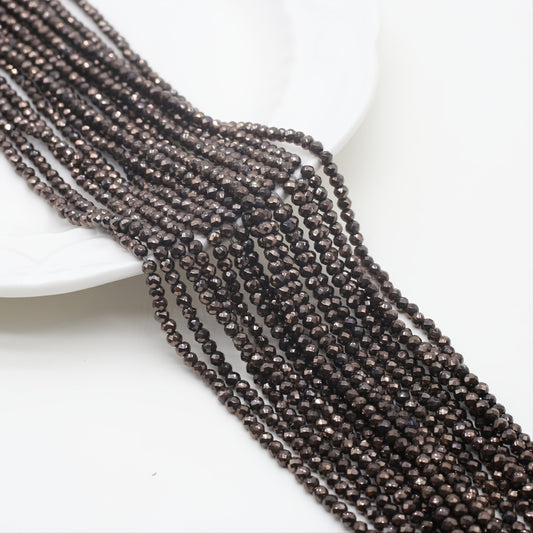 Spinel Plated Faceted Small Beads Beading Length 15''