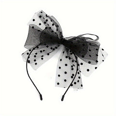 Gothic Cartoon Mask Bow Hairband Necklace Earrings Set