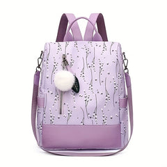 Casual Floral Backpack Large Capacity Travel Bag