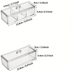 Cotton Swab Storage Box With Lid Transparent Cosmetics Storage