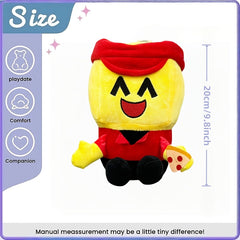 UNSNURNOCH 24 Anime Pillow Doll Plush with Smiling Face Soft Yellow & Red