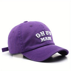 Men's Washed Curved Brim Baseball Cap Outdoor Sun Hat