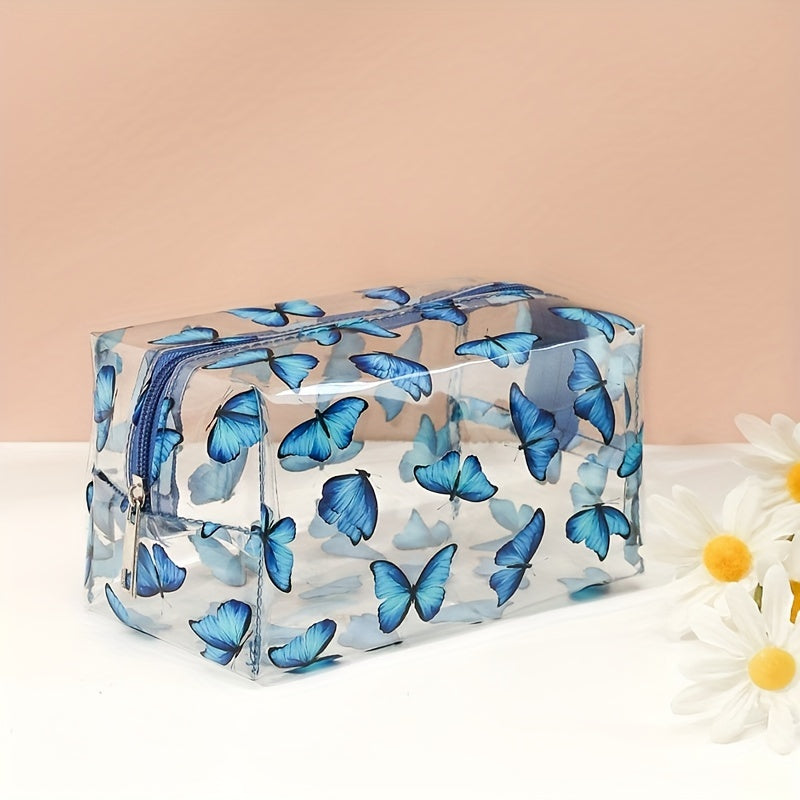 Butterfly Print Cosmetic Bag Waterproof Travel Storage Bag