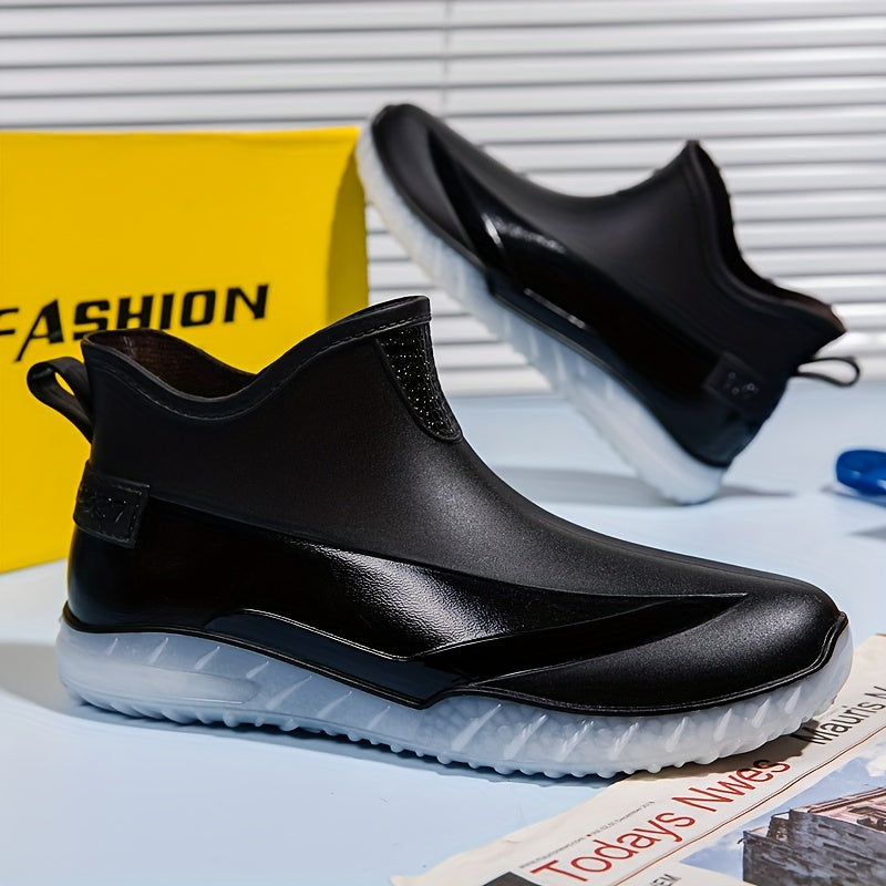 Men's High Top Rain Boots Non Slip Waterproof Shoes
