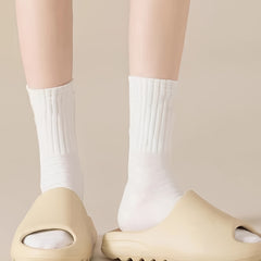 10 Pairs Breathable Solid Socks Women's Stockings