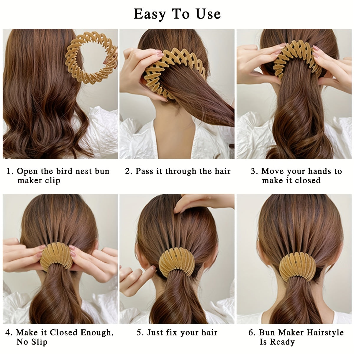 Birds Nest Magic Hair Clip Stretchy Hair Claw Bun Ponytail Holder
