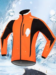 Thermal Fleece Bike Jacket Waterproof Windproof Cycling