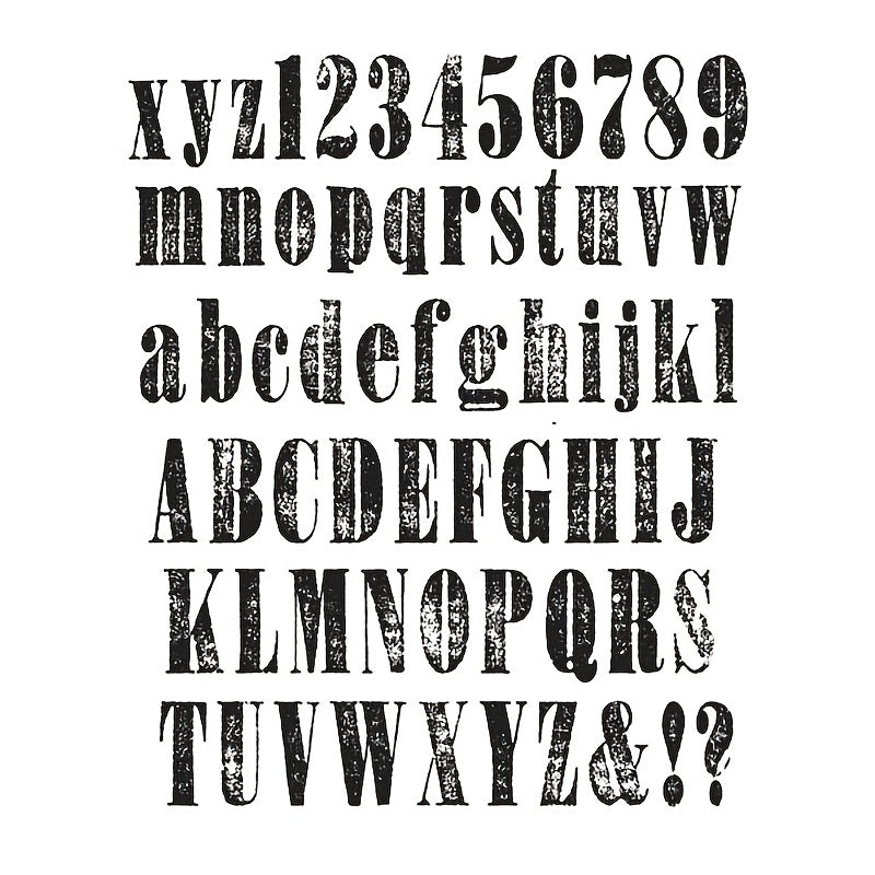 Alphabet Letters Clear Stamps for Scrapbooking DIY Greeting Card