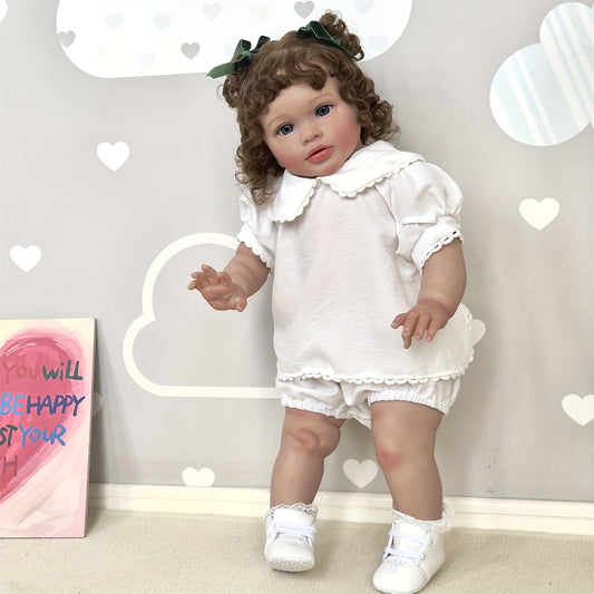 26 Inch Realistic Reborn Doll Soft Vinyl Doll Pippa with Hand Painting