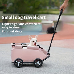 Portable Folding Pet Shopping Cart for Small Dogs