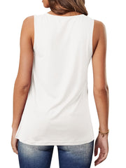 Basic Tank Top V Neck Sleeveless Summer Tank Top