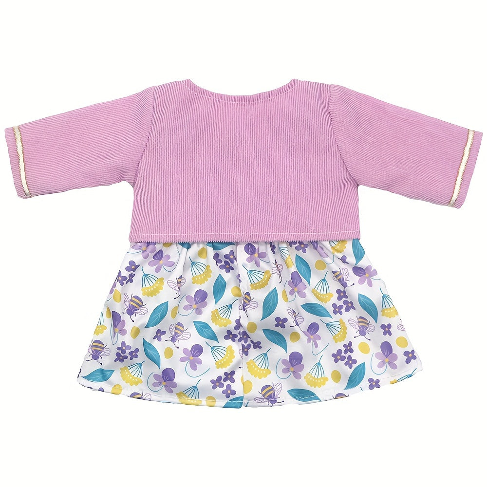 Purple Polyester Fiber Clothes Set for 43 Dolls