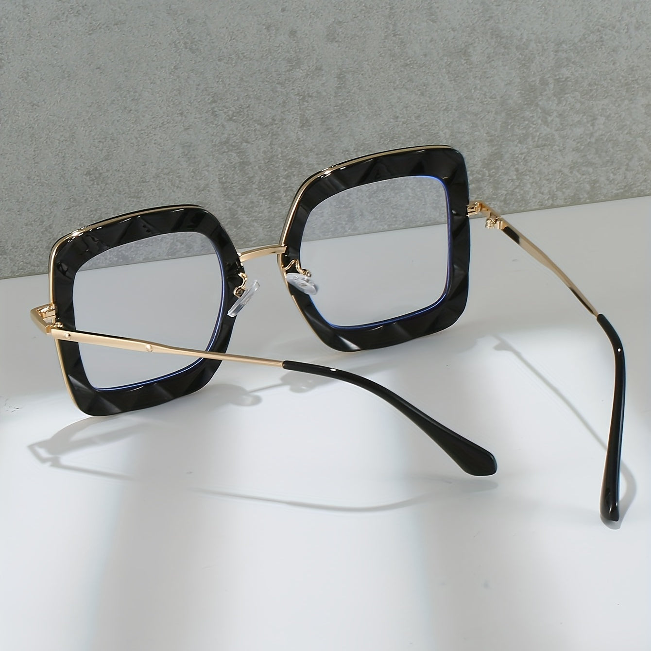 Clear Lens Glasses TR90 Square Frame Anti Light Party Glasses