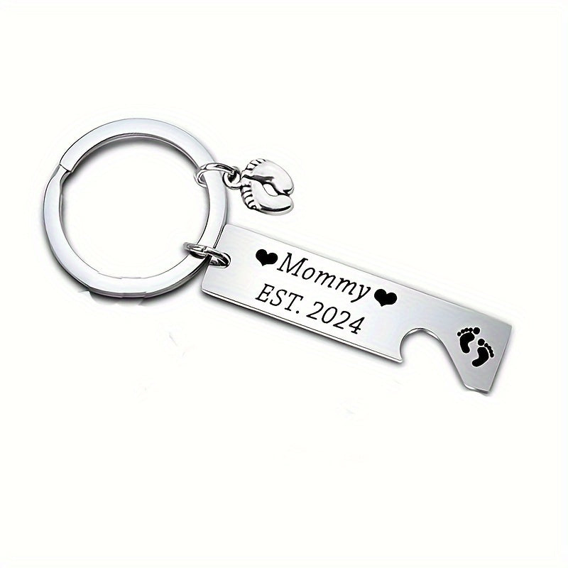 Engraved Keychains for Mom & Dad - Stainless Steel - Commemorative Gift Set