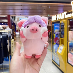 Pink Pig Plush Doll Keychain Backpack Pendant Christmas Gift