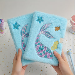 Mermaid Tail Notebook Soft Plush & Colorful