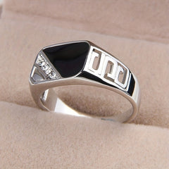 Bohemian Square Men's Ring Hand Jewelry Engagement Ring
