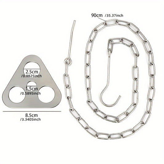 Stainless Steel Campfire Tripod with Adjustable Chain