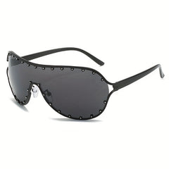 Y2K Rivet Wrap Around Sunglasses UV400