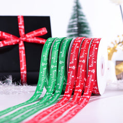 25 Yards Monochrome Christmas Ribbon for Festive Gift Wrapping