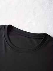 Casual Two Piece Set Crew Neck T-shirt & Slim Long Pants Women's Outfit