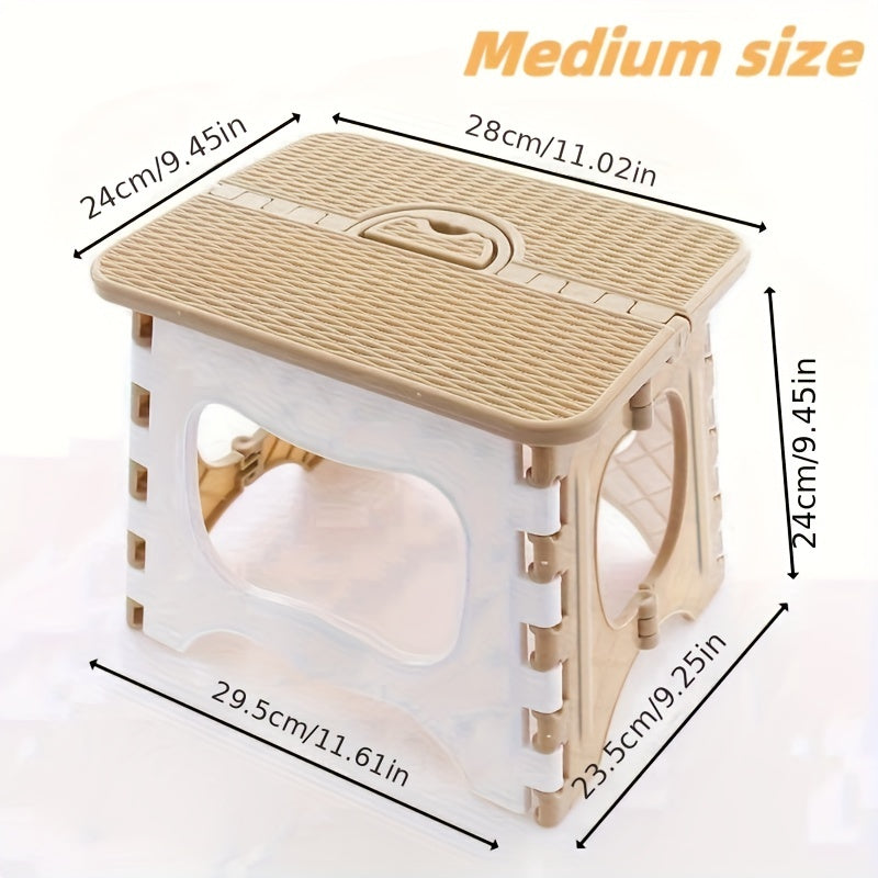 Portable Folding Stool Lightweight Compact Plastic Chair for Camping Fishing