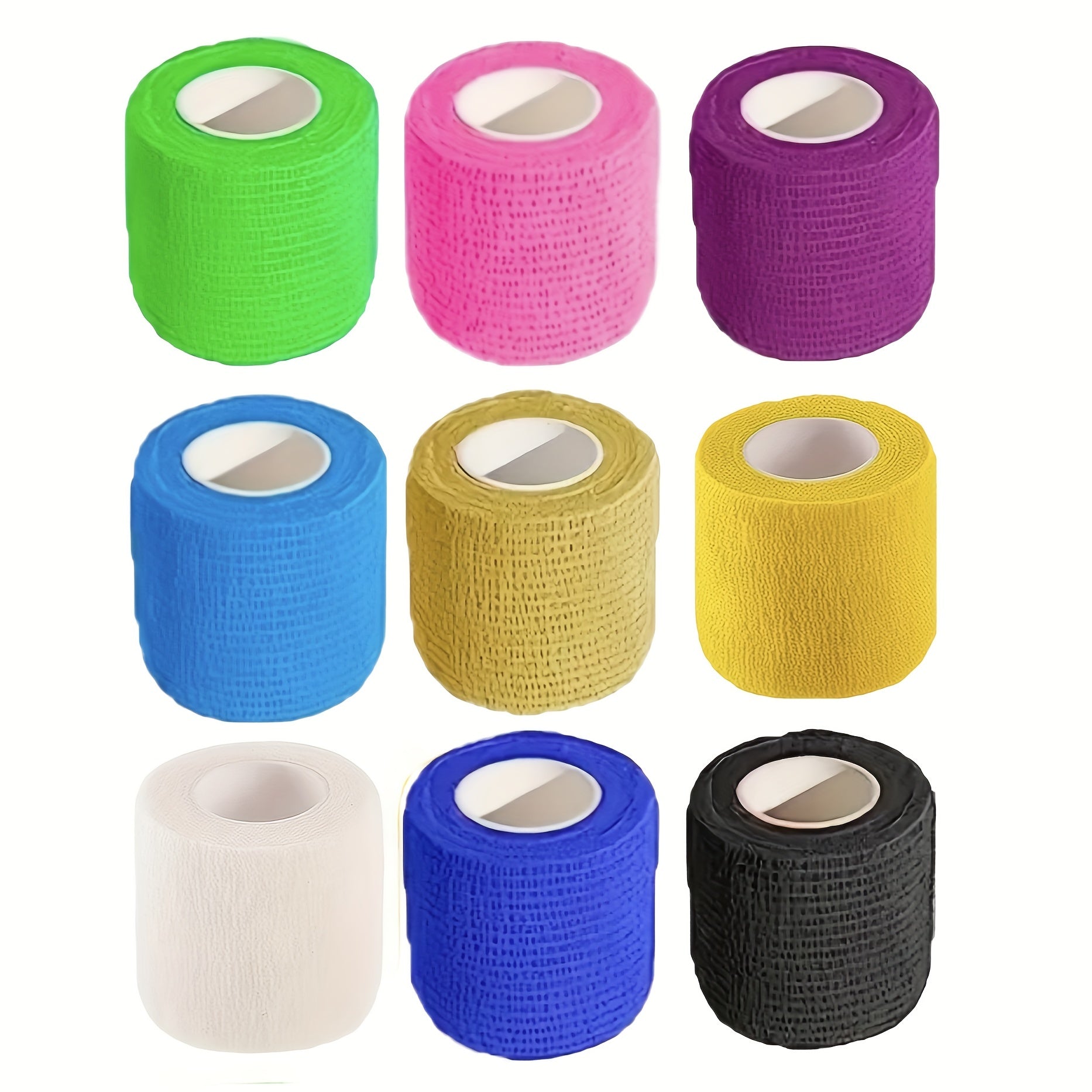 9pcs Pet Self Adhesive Elastic Bandage Breathable Wrap Prevent Injuries