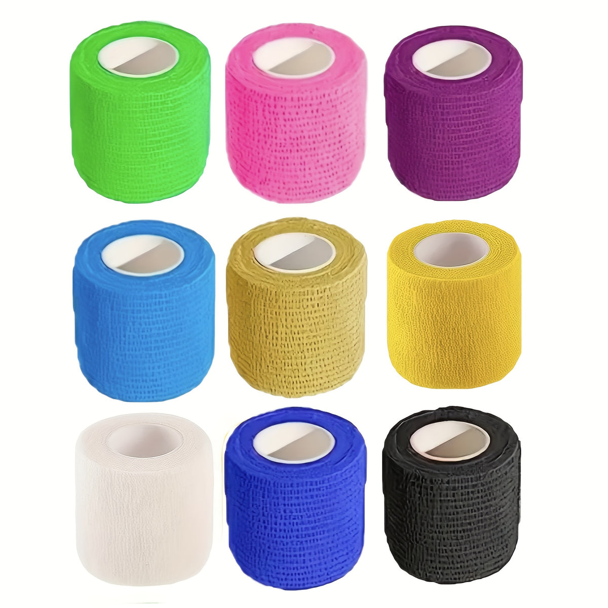 9pcs Pet Self Adhesive Elastic Bandage Breathable Wrap Prevent Injuries