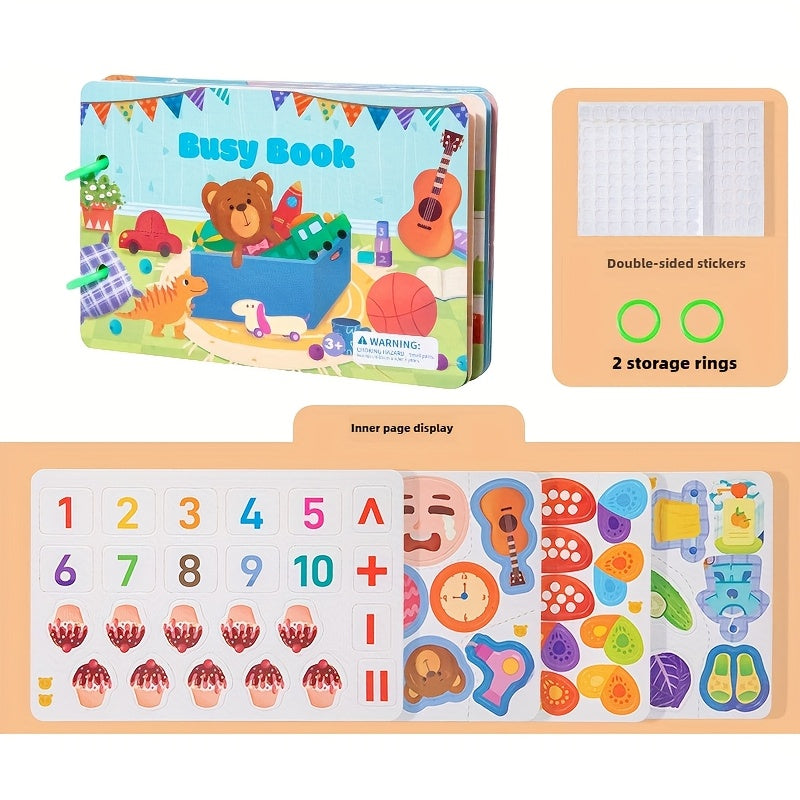 Preschool Reusable Sticker Books - Quiet & Busy Educational Toys