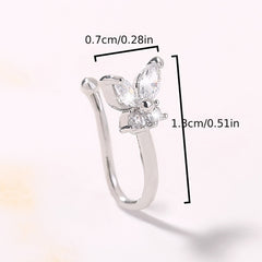 Y2K Butterfly Zircon Nose Clip Jewelry for Women