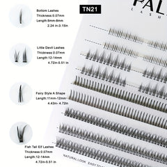 Curling Wispy Lash Kit Natural Look Long Thick Volume Lashes