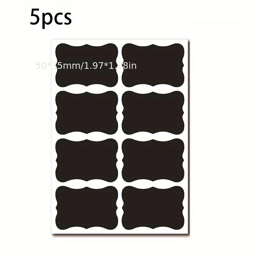 40pcs Kitchen PVC Label Stickers Erasable Reusable