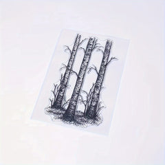 Tree Transparent Stamps for Holiday Card Making Decoration