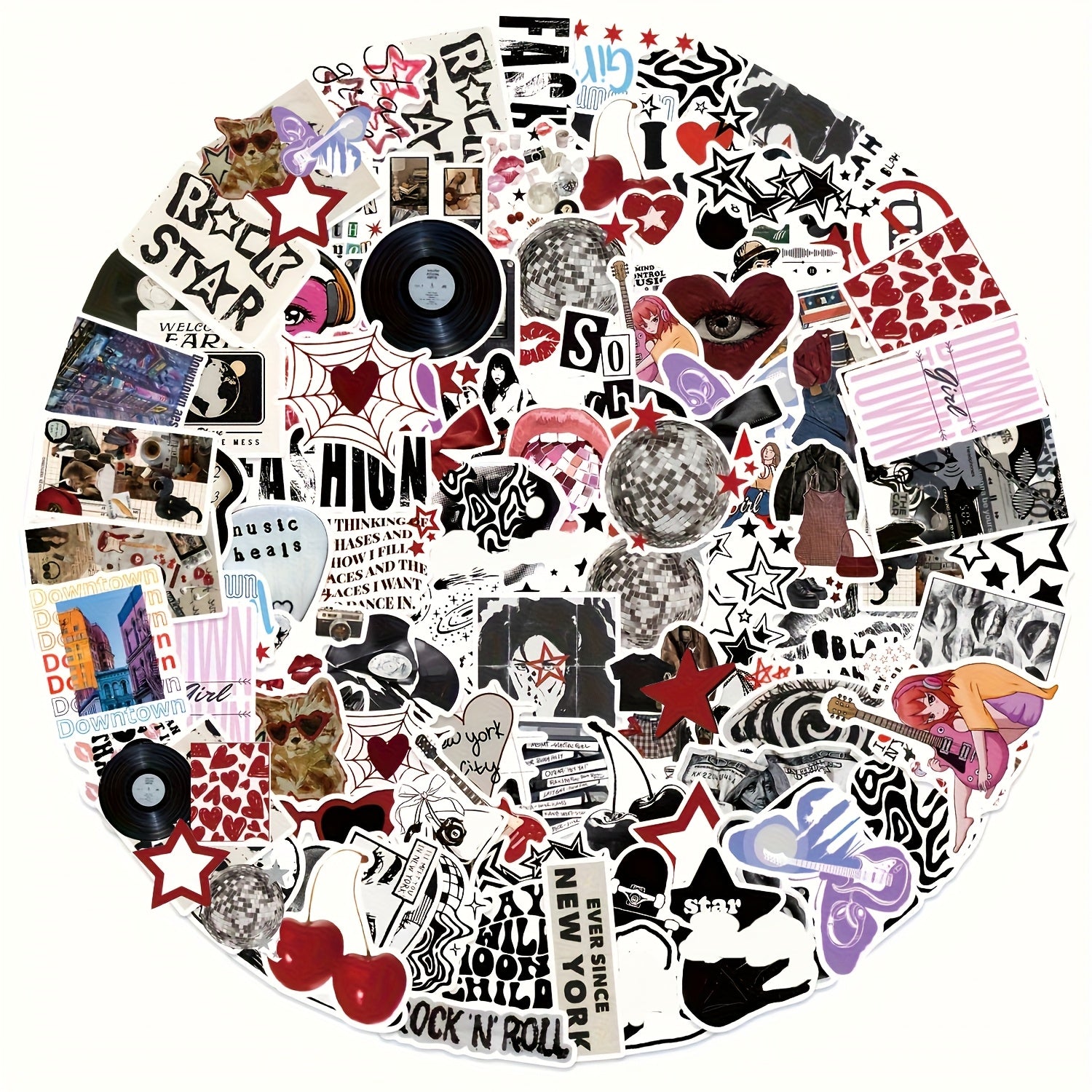 100 Y2K Cartoon Stickers for Decorating Various Items