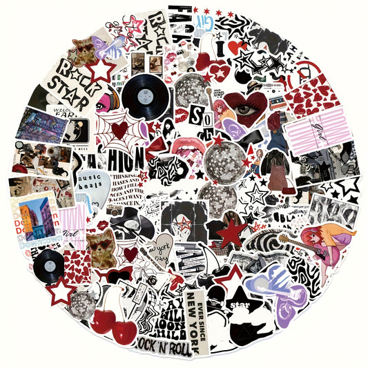 100 Y2K Cartoon Stickers for Decorating Various Items