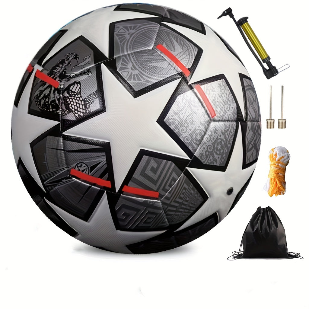 Standard No 5 Soccer Ball PU Football for Outdoor Training