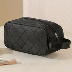 Waterproof Rhombus Makeup Bag Large Zipper Cosmetic Pouch