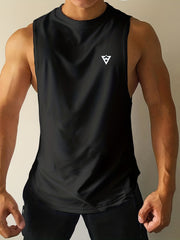 Men's Sleeveless Workout Tank Top Active Mid Stretch Breathable Crew Neck