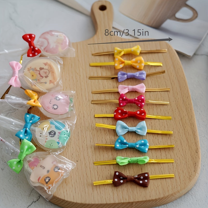100pcs Colorful Butterfly Tie Silk Biscuit Bag Cable Tie