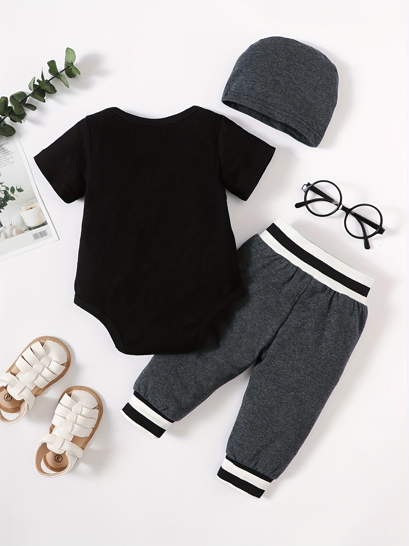 Baby Boys LITTLE BROTHER Short Sleeve Bodysuit Set