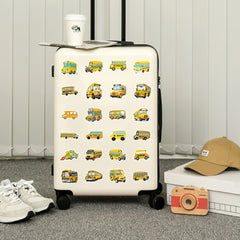 53pcs Animation Bus Waterproof Vinyl Stickers for DIY Phone Cases & Suitcases