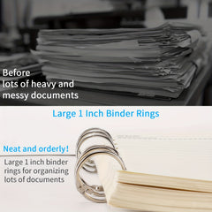 50 Packs 2.54 cm Nickel Plated Steel Binder Rings for School, Home