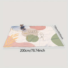 Leaf Printed Foldable Portable Picnic Pad Waterproof Lightweight 149.99X200.0cm