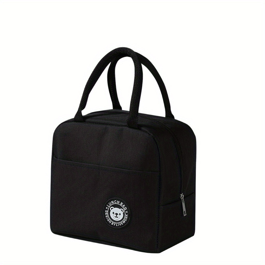 Bear Pattern Lunch Bag Portable Thermal Bag Reusable Bento Bag