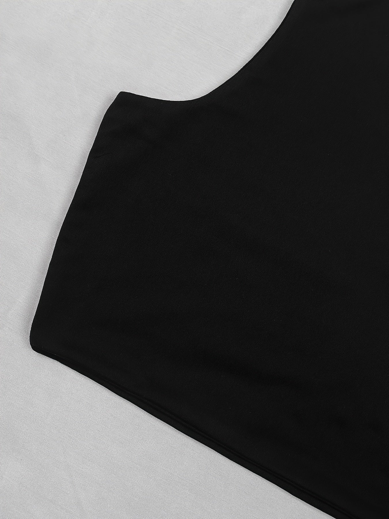 Solid Turtle Neck Crop Tank Top Sleeveless Stretchy Top