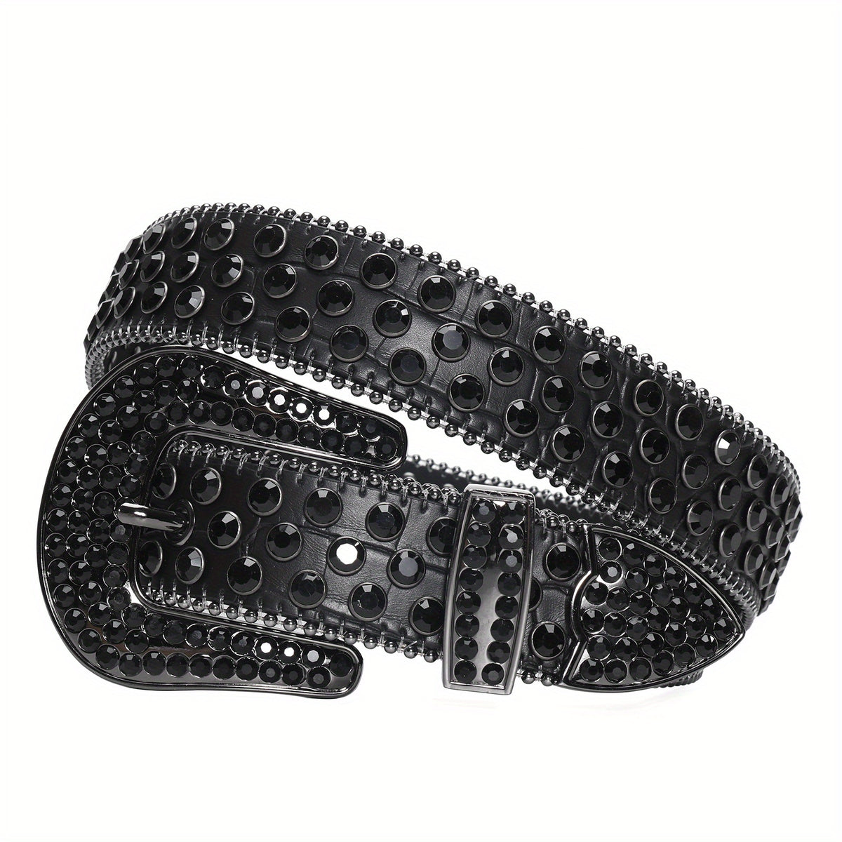 Bling Rhinestone Belt Western Cowboy Cowgirl Crystal Leather Jeans Dress