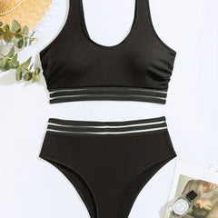  Ribbed Mesh Bikini Set