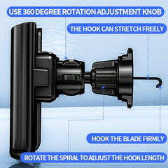Car Navigation Phone Holder Base Air Outlet Metal Hook Clip