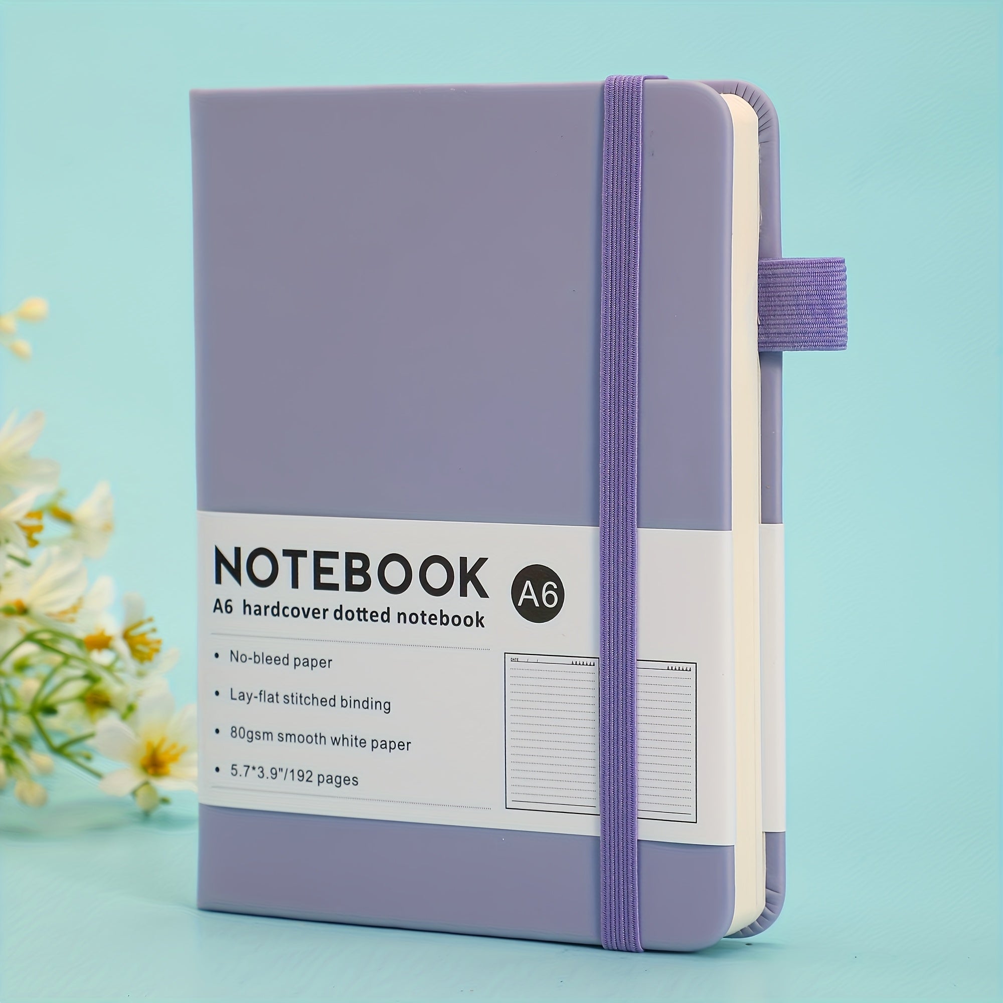 Customizable A6 Hardcover Notebook Pink Elastic 192 Pages Soft Faux Leather